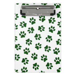 前足、犬の前足、緑の前足のパターン ミニクリップボード