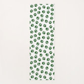 前足、犬の前足、緑の前足のパターン ヨガマット (正面)