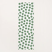 前足、犬の前足、緑の前足のパターン ヨガマット (裏面)