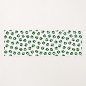 前足、犬の前足、緑の前足のパターン ヨガマット (正面(横))