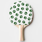前足、犬の前足、緑の前足のパターン 卓球ラケット (正面)