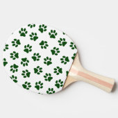 前足、犬の前足、緑の前足のパターン 卓球ラケット (横)