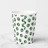 前足、犬の前足、緑の前足のパターン 紙コップ (右)