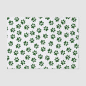 前足、犬の前足、緑の前足のパターン 薄葉紙 (正面)