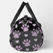 前足、犬の前足、薄紫の前足、ハート ダッフルバッグ (右)