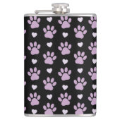 前足、犬の前足、薄紫の前足、ハート フラスク (正面)