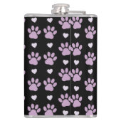 前足、犬の前足、薄紫の前足、ハート フラスク (裏面)