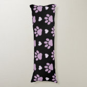 前足、犬の前足、薄紫の前足、ハート ボディピロー (正面縦)