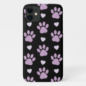 前足、犬の前足、薄紫の前足、ハート Case-Mate iPhoneケース (裏面)