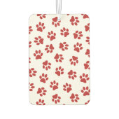 前足、犬の前足、赤い前足 カーエアーフレッシュナー (裏面)