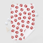 前足、犬の前足、赤い前足 ゴルフタオル (インサイチュ)