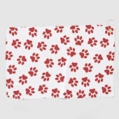 前足、犬の前足、赤い前足 ゴルフタオル (横)