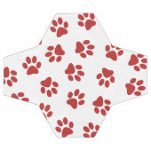 前足、犬の前足、赤い前足 サッカーボール (フラット)