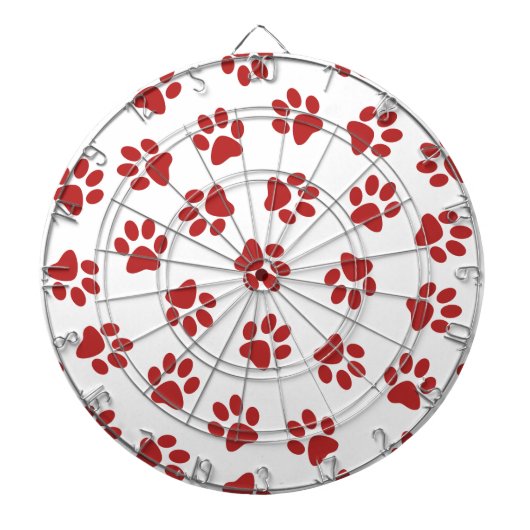 前足、犬の前足、赤い前足 ダーツボード (正面)