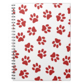 前足、犬の前足、赤い前足 ノートブック (正面)