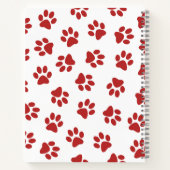 前足、犬の前足、赤い前足 ノートブック (裏面)