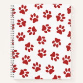 前足、犬の前足、赤い前足 ノートブック (正面)
