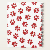 前足、犬の前足、赤い前足 プランナー手帳 (裏面)