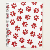 前足、犬の前足、赤い前足 プランナー手帳 (正面)