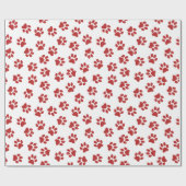 前足、犬の前足、赤い前足 ラッピングペーパー (フラット)