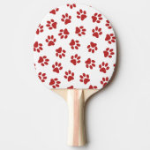 前足、犬の前足、赤い前足 卓球ラケット (正面)