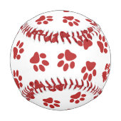 前足、犬の前足、赤い前足 野球ボール (裏面)