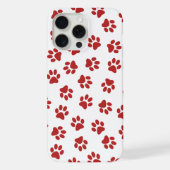 前足、犬の前足、赤い前足 iPhoneケース (裏面)