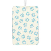 前足、犬の前足、赤ちゃん青の前足のパターン カーエアーフレッシュナー (裏面)