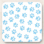 前足、犬の前足、赤ちゃん青の前足のパターン コースター (正面)