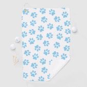 前足、犬の前足、赤ちゃん青の前足のパターン ゴルフタオル (インサイチュ)