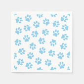 前足、犬の前足、赤ちゃん青の前足のパターン スタンダードカクテルナプキン (正面)
