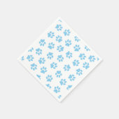 前足、犬の前足、赤ちゃん青の前足のパターン スタンダードカクテルナプキン (角)