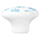 前足、犬の前足、赤ちゃん青の前足のパターン セラミックノブ (側面)