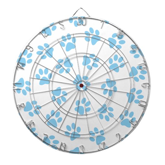 前足、犬の前足、赤ちゃん青の前足のパターン ダーツボード (正面)