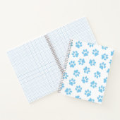 前足、犬の前足、赤ちゃん青の前足のパターン ノートブック (内部)