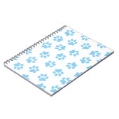 前足、犬の前足、赤ちゃん青の前足のパターン ノートブック (左側)