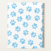 前足、犬の前足、赤ちゃん青の前足のパターン プランナー手帳 (裏面)