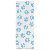 前足、犬の前足、赤ちゃん青の前足のパターン ワインギフトバッグ (裏面)