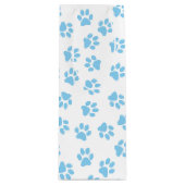 前足、犬の前足、赤ちゃん青の前足のパターン ワインギフトバッグ (正面)