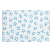 前足、犬の前足、赤ちゃん青の前足のパターン 枕カバー (裏面)