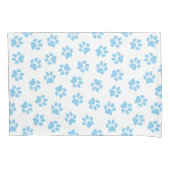 前足、犬の前足、赤ちゃん青の前足のパターン 枕カバー (正面)