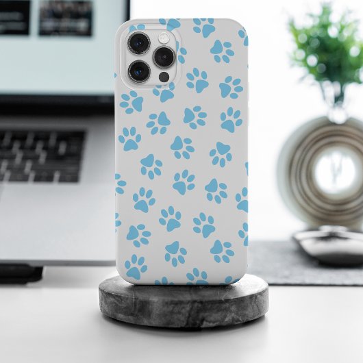 前足、犬の前足、赤ちゃん青の前足のパターン Case-Mate iPhoneケース