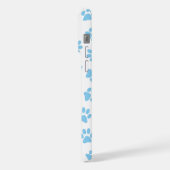 前足、犬の前足、赤ちゃん青の前足のパターン iPhoneケース (左側面)