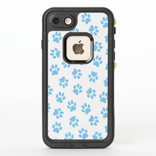 前足、犬の前足、赤ちゃん青の前足のパターン LifeProof iPhoneケース (裏面)