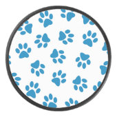 前足、犬の前足、青い前足のパターン アイスホッケーパック (正面)