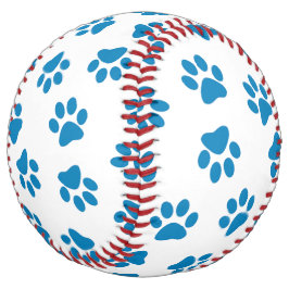 前足、犬の前足、青い前足のパターン ソフトボール