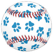 前足、犬の前足、青い前足のパターン ソフトボール (正面)