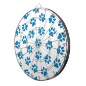 前足、犬の前足、青い前足のパターン ダーツボード (正面右)