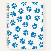 前足、犬の前足、青い前足のパターン ノートブック (正面)