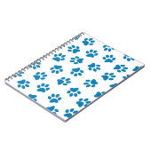 前足、犬の前足、青い前足のパターン ノートブック (左側)